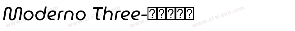 Moderno Three字体转换